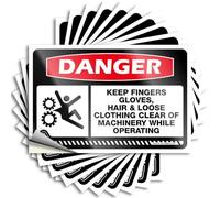 Divertenti adesivi per auto con scritta "Danger Keep Fingers", guanti e capelli, 10 pezzi, adesivi per auto e uomini, cartelli e decorazioni (6 x 9 cm)