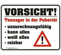 Divertenti Aforismi Targhe per Genitori - Adolescente Nella Pubertät