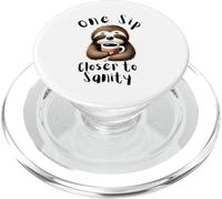 Divertenti amanti del caffè Un sorso più vicino alla sanità mentale Cute Sloth PopSockets PopGrip per MagSafe