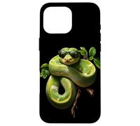 Divertenti Amanti Del Pitone Verde Serpenti Rettili Snake Custodia per iPhone 16 Pro Max