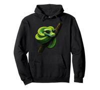 Divertenti Amanti del Pitone Verde Serpenti Rettili Snake Felpa con Cappuccio