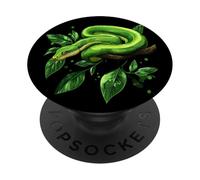 Divertenti Amanti Del Pitone Verde Serpenti Rettili Snake PopSockets PopGrip Adesivo