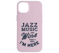 Divertenti appassionati di musica jazz e degustazione di vini Custodia per iPhone 14 Plus