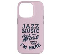 Divertenti appassionati di musica jazz e degustazione di vini Custodia per iPhone 14 Pro