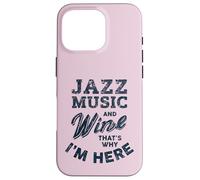 Divertenti appassionati di musica jazz e degustazione di vini Custodia per iPhone 16 Pro