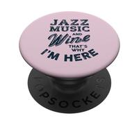 Divertenti appassionati di musica jazz e degustazione di vini PopSockets PopGrip Adesivo