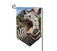 Divertenti bandiere da giardino a forma di zebra, verticali, bifacciali, per casa, 12 x 18 pollici, primavera ed estate, decorazione stagionale da appendere per esterni, cortile, fattoria, taglia un