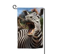 Divertenti bandiere da giardino a forma di zebra, verticali, bifacciali, per casa, 12 x 18 pollici, primavera ed estate, decorazione stagionale da appendere per esterni, cortile, fattoria, taglia un