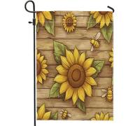 Divertenti bandiere da giardino con api per bambini, 30 x 45 cm, per esterni, bandiere verticali standard in lino per casa, graziose bandiere in lino per cortile, cortile, prato, decorazione esterna
