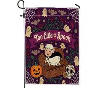 Divertenti bandiere da giardino con pecore di Halloween, 30,5 x 45,7 cm, double face, per esterni, decorazione per esterni, motivo fantasma gotico spaventoso, bandiera per casa da cortile, piccola