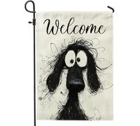 Divertenti bandiere da giardino per cani irlandesi da 30,5 x 45,7 cm, double face per esterni, bandiere standard per bambini in iuta da prato, divertenti bandiere per piccoli animali domestici