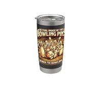Divertenti birilli da bowling Mocking Me Bad Bowler Humor Design Bicchiere termico in acciaio inox doppia parete