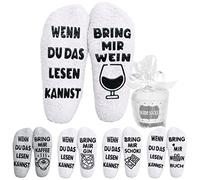 Divertenti calzini da donna regalo per donne, calzini morbidi quando leggete Kannst Bring mir il mio libro/Gin/Cioccolato/Vino/Caffè morbidi calzini invernali, calzini per fidanzata mamma, Vino