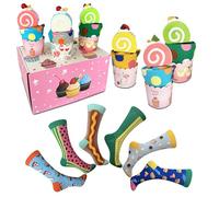 Divertenti Calzini da Regalare per un Regalo Originale: Scopri il Set di Sei Calzini a Forma di Cupcake, Un’Esplosione di Dolcezza e Stile eccezionale e comodità estrema per i Tuoi Piedi!"