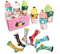 Divertenti Calzini da Regalare per un Regalo Originale: Scopri il Set di Sei Calzini a Forma di Cupcake, Un’Esplosione di Dolcezza e Stile eccezionale e comodità estrema per i Tuoi Piedi!"