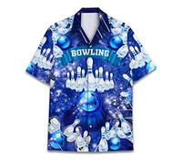 Divertenti camicie hawaiane a cavallo per uomo e donna, Love Horse Racing Hawaiian Summer a maniche corte casual vestibilità rilassata abbottonatura, anatra1, Bowling 2, 5XL