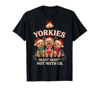 Divertenti Cani Yorkshire Terrier X-mas con canti Natalizi Maglietta