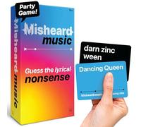 Divertenti carte per giochi musicali, Lucky Egg Misheard Music Game, Indovina la canzone o l'artista con 500 carte liriche nonsense, divertenti giochi musicali per karaoke e intrattenimento per feste