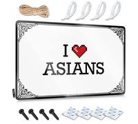 Divertenti cartelli bar per casa bar I Love Asians cartello in latta per stanza roba fresca per la tua stanza (colore: colore, dimensioni: 20 x 30 cm)