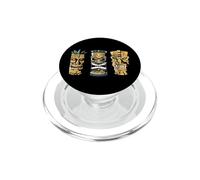 Divertenti cartoni animati con statua Tiki in difficoltà per chi ama Tikis PopSockets PopGrip per MagSafe