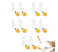 divertenti, confezione da 5 pezzi, antivento, morbidi, caldi, resistenti all'inverno, design a testa d'oca - per uomini e familiari in caso di freddo, per compleanno e Natale per dormire in