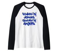 Divertenti Demoni e Angeli Carino Perfetto per Donne Uomini Maglia con Maniche Raglan