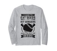 Divertenti detti sul Baseball It Seeds Hit Dingers Maglia a Manica