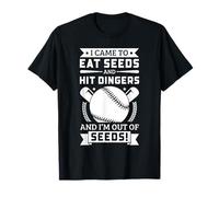 Divertenti detti sul Baseball It Seeds Hit Dingers Maglietta