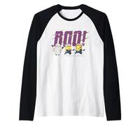 Divertenti Disegni di Merchandising per Halloween di Boo Minions Maglia con Maniche Raglan