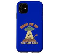 Divertenti disegni retrò UFO: Beam Me Up This Place fa schifo Custodia per iPhone 11