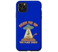 Divertenti disegni retrò UFO: Beam Me Up This Place fa schifo Custodia per iPhone 11 Pro Max