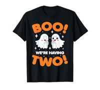 Divertenti Gemelli Fantasma di Halloween rivelano Boo Che ne stiamo avendo Due Maglietta