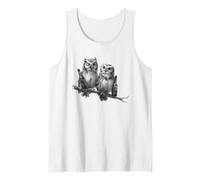 Divertenti Gufi ubriachi sull'albero con Bottiglia di Birra Canotta