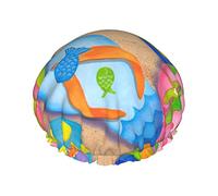 Divertenti infradito pantofole sandali artistici stampa cuffia da a per donna cuffie da a in tessuto a doppio strato riutilizzabili cuffie per capelli per ragazze