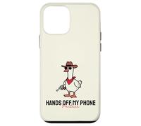 Divertenti mani fuori il mio telefono carino cowboy anatra con pistola meme Custodia per iPhone 12 mini