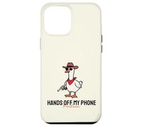 Divertenti mani fuori il mio telefono carino cowboy anatra con pistola meme Custodia per iPhone 12 Pro Max