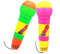 Divertenti microfoni eco per bambini Giochi di finzione Microfono eco in plastica Giocattolo pratico con microfono magico per lauree di compleanno Colore casuale 2 pezzi | Microfoni giocattolo per ba