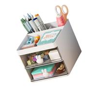 Divertenti organizer a forma di coniglio con 2 cassetti trasparenti per un facile accesso e ordinamento dei cassetti trasparenti