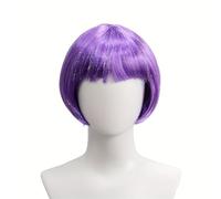 Divertenti Parrucche A Caschetto Corto Neon Con Frangia - Capelli Sintetici Colorati Per Donne E Adulti Per Halloween Addio Al Nubilato Compleanno Night Club