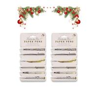 Divertenti penne di carta favolosamente piatte, 2026, per segnalibri, sottili, leggere, multiuso, per segnalibri, strappabili per libri, per amanti dei libri e regali cruciverba (2 pezzi)