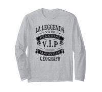 Divertenti Pensionato Pensione Geografo Maglia a Manica