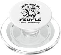 Divertenti persone pigre non odiano non abbiamo fatto niente Retro umorismo pigro PopSockets PopGrip per MagSafe