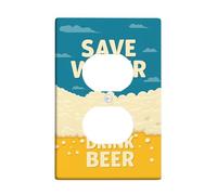 Divertenti piastre di copertura/coperture dello sbocco della luce della birra, design della birra della bevanda dell'acqua di risparmio, piastre di parete termoplastiche, presa singola d