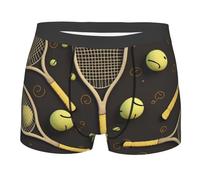 Divertenti racchette da tennis e palline da tennis da uomo boxer da uomo stile classico slip da uomo hipster boxer pantaloncini quattro stagioni boxer pantaloncini elastico in vita morbido boxer