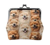 Divertenti regali per gli amanti dei cani Chow Chow, portamonete per donne e ragazze, in pelle PU, con fibbia vintage, portamonete con chiusura a bacio, porta carte, portafogli, piccole borse per i