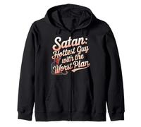 Divertenti scherzi Satana Religioso Gesù Cristiano credente Felpa con Cappuccio