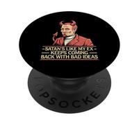 Divertenti scherzi Satana religioso Gesù cristiano credente PopSockets PopGrip Adesivo