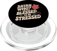 Divertenti scherzi Satana religioso Gesù cristiano credente PopSockets PopGrip per MagSafe