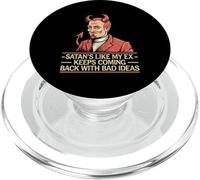 Divertenti scherzi Satana religioso Gesù cristiano credente PopSockets PopGrip per MagSafe
