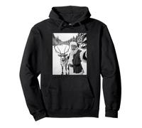 Divertenti Selfie con Renne Babbo Natale nella Foresta di Felpa con Cappuccio